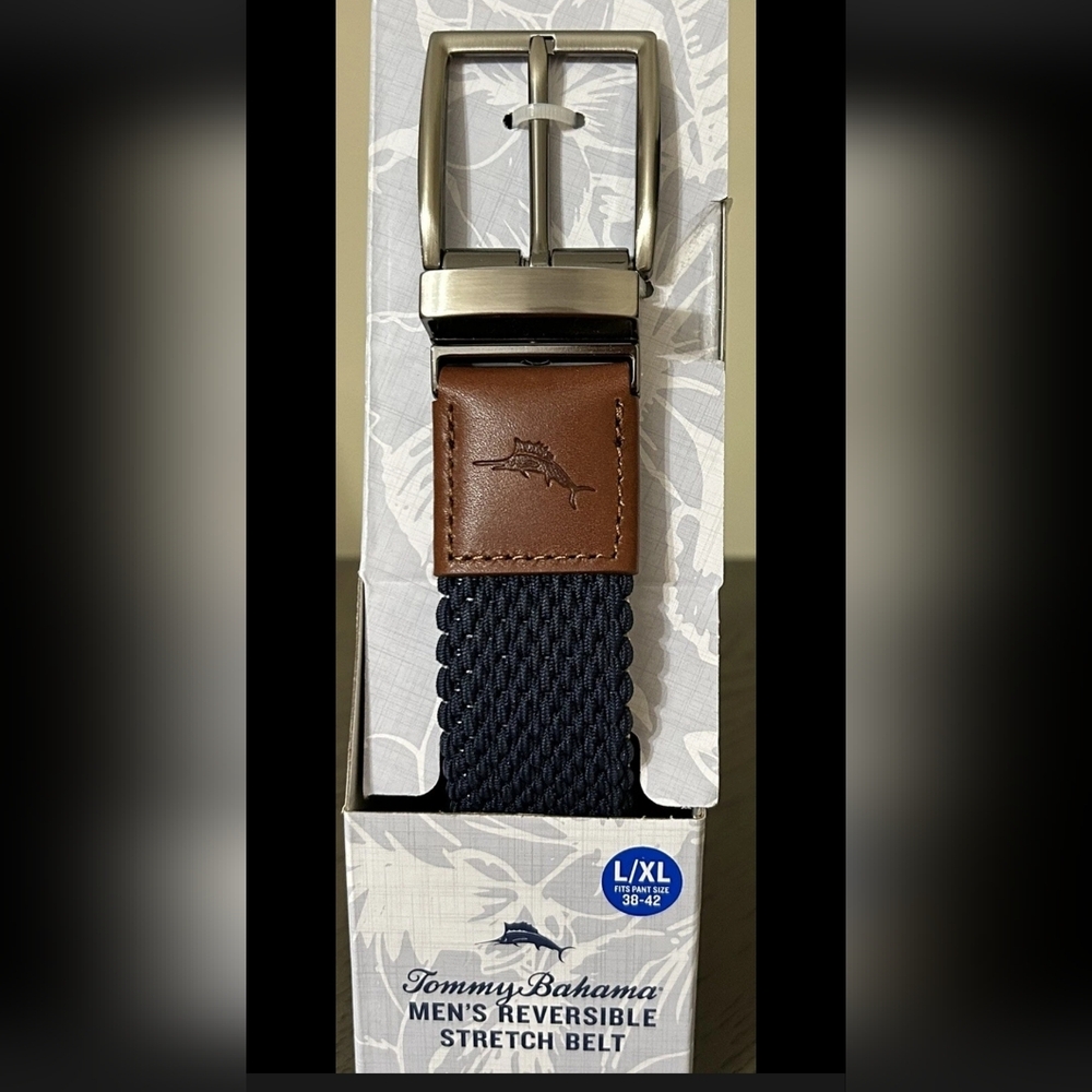 Tommy Bahama Men's Stretch Braided Reversible Belt, New